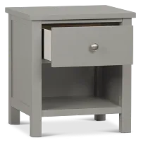 Charleston Gray 1-drawer Nightstand