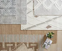 Senza Beige Wool 5x8 Area Rug