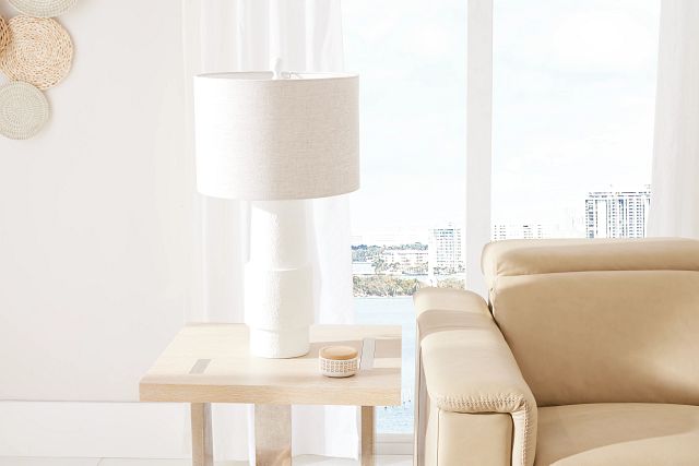 Valda White Table Lamp