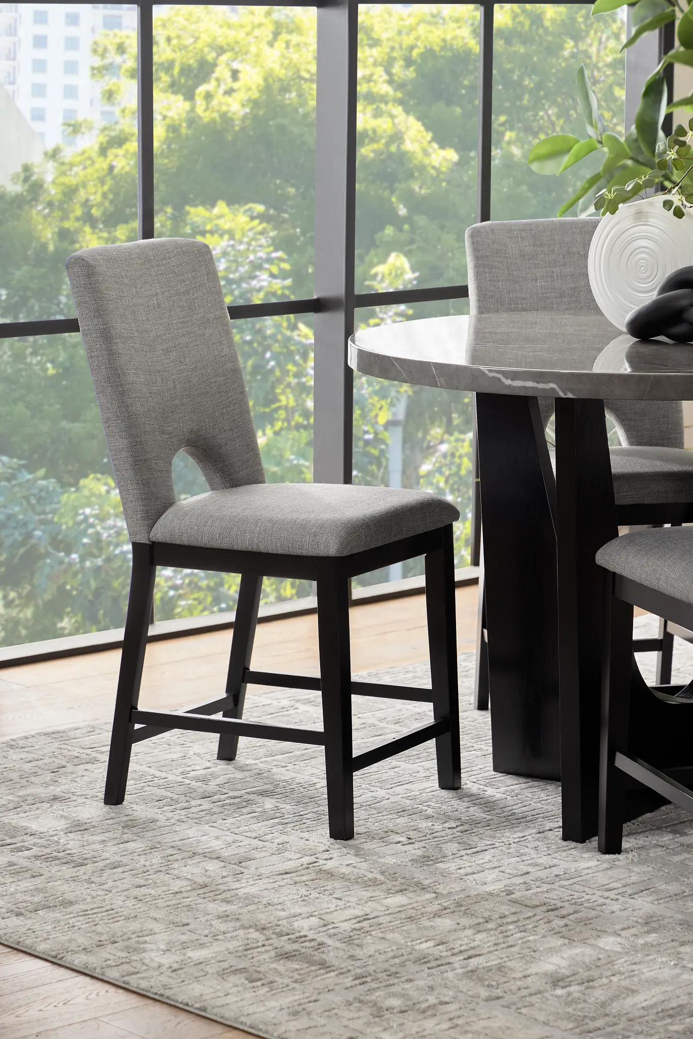 Oxford Graycurved 24" Upholstered Barstool Oxford Graycurved 24" Upholstered Barstool