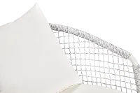 Malaga White Woven Arm Chair