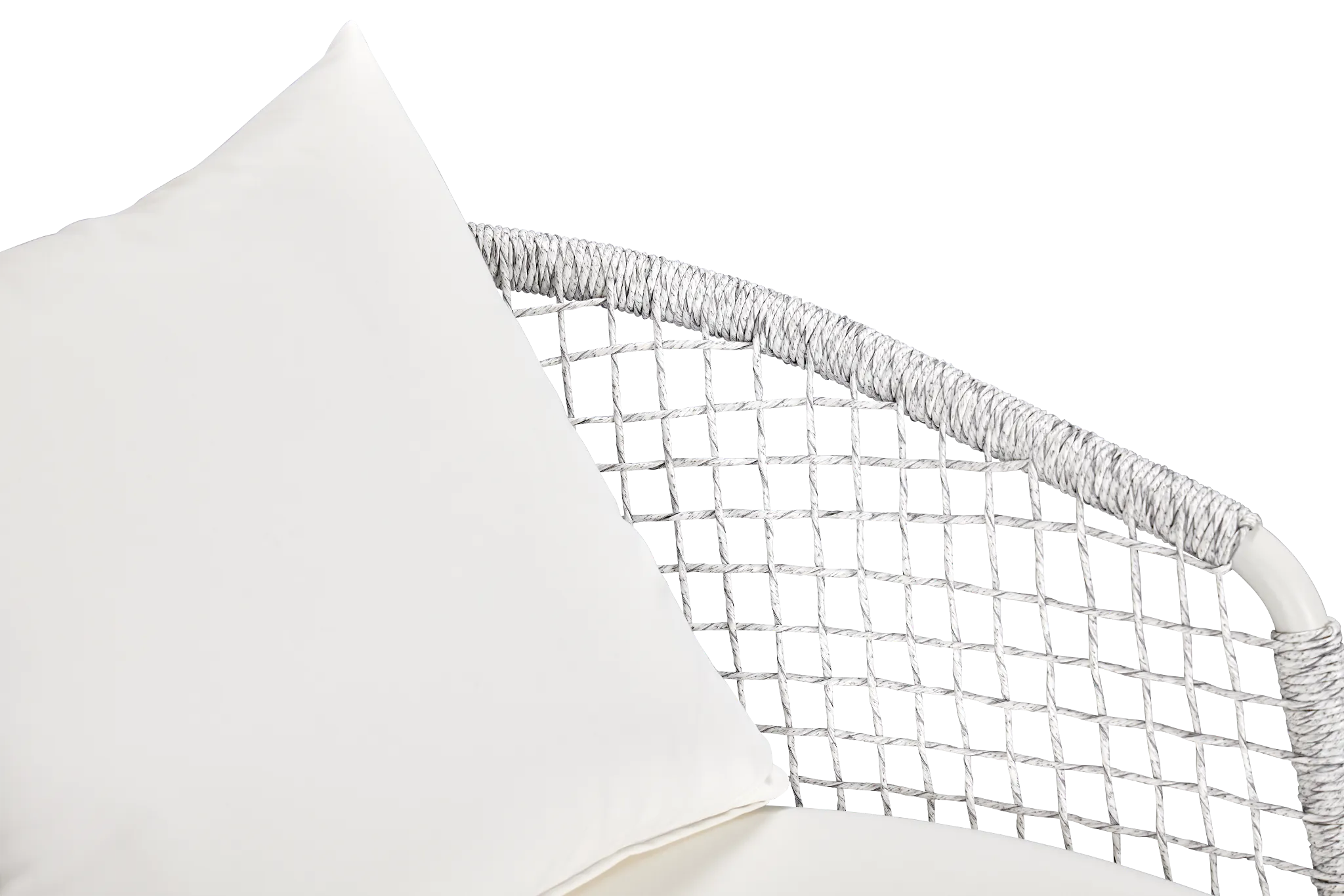 Malaga White Woven Arm Chair