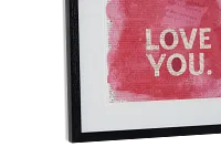 Love You Pink Framed Wall Art