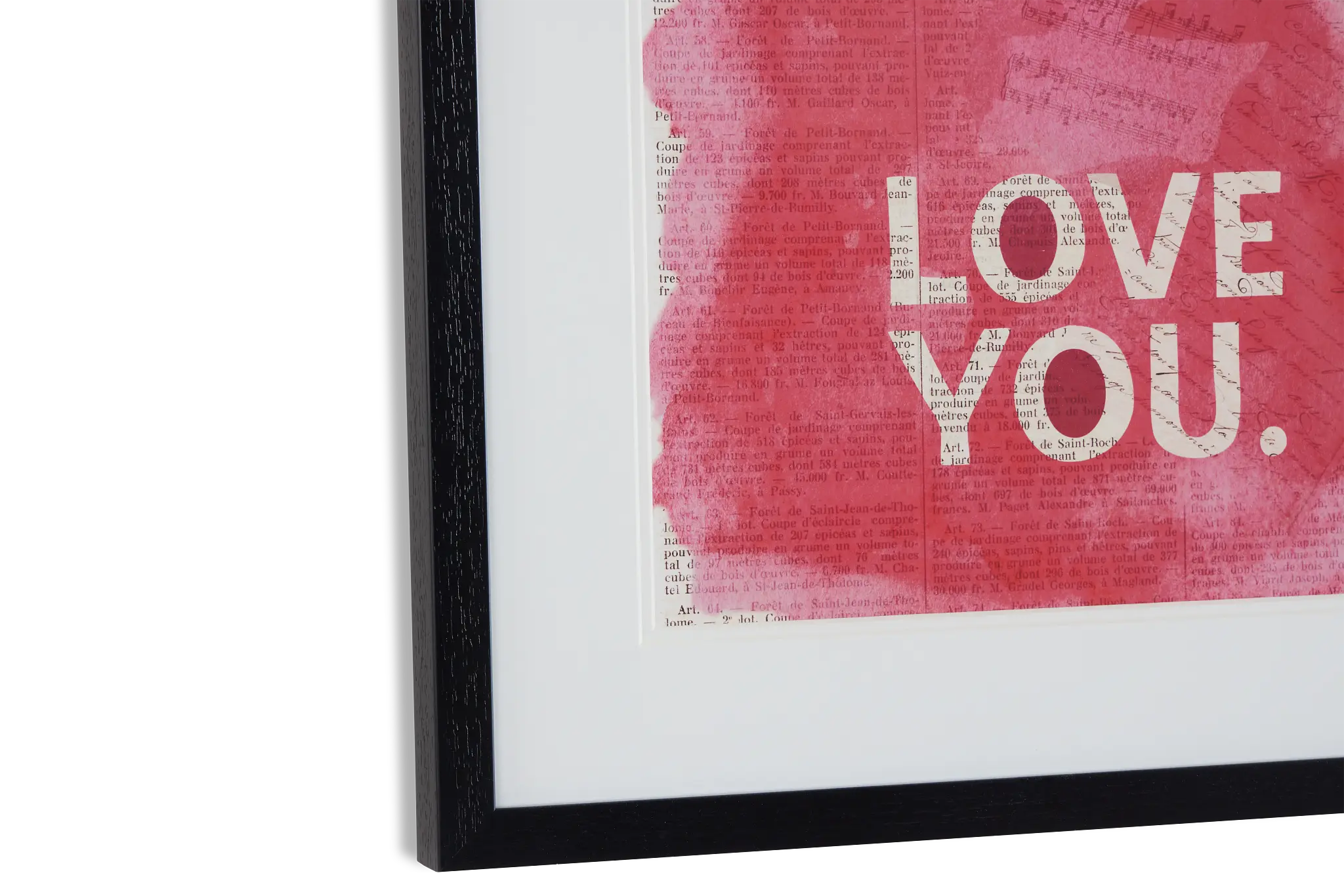 Love You Pink Framed Wall Art Love You Pink Framed Wall Art