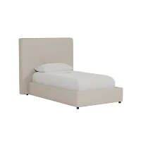 Grayton Peyton Beige 54" Upholstered Platform Bed