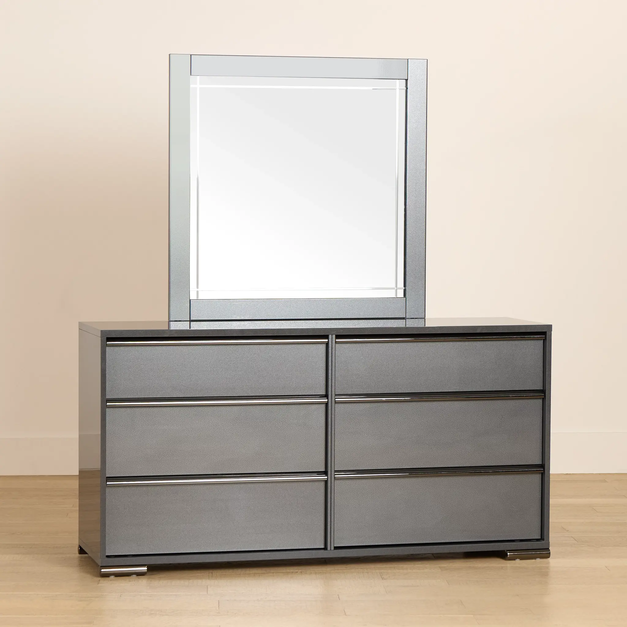 Davie Gray Dresser & Mirror Davie Gray Dresser & Mirror