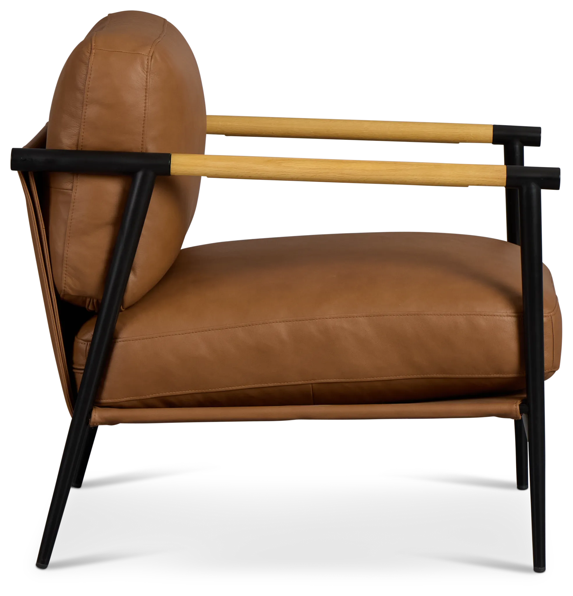 Fiora Light Brown Leather Accent Chair