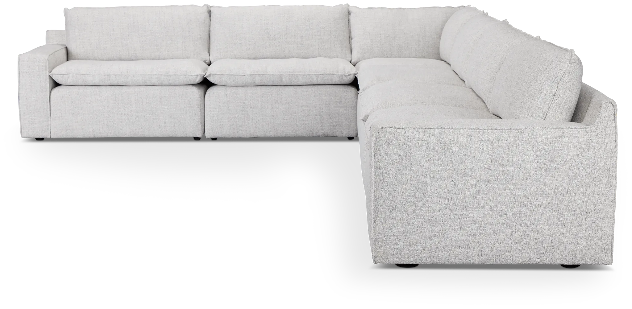 Aurora Light Gray Micro Medium Two-arm Sectional