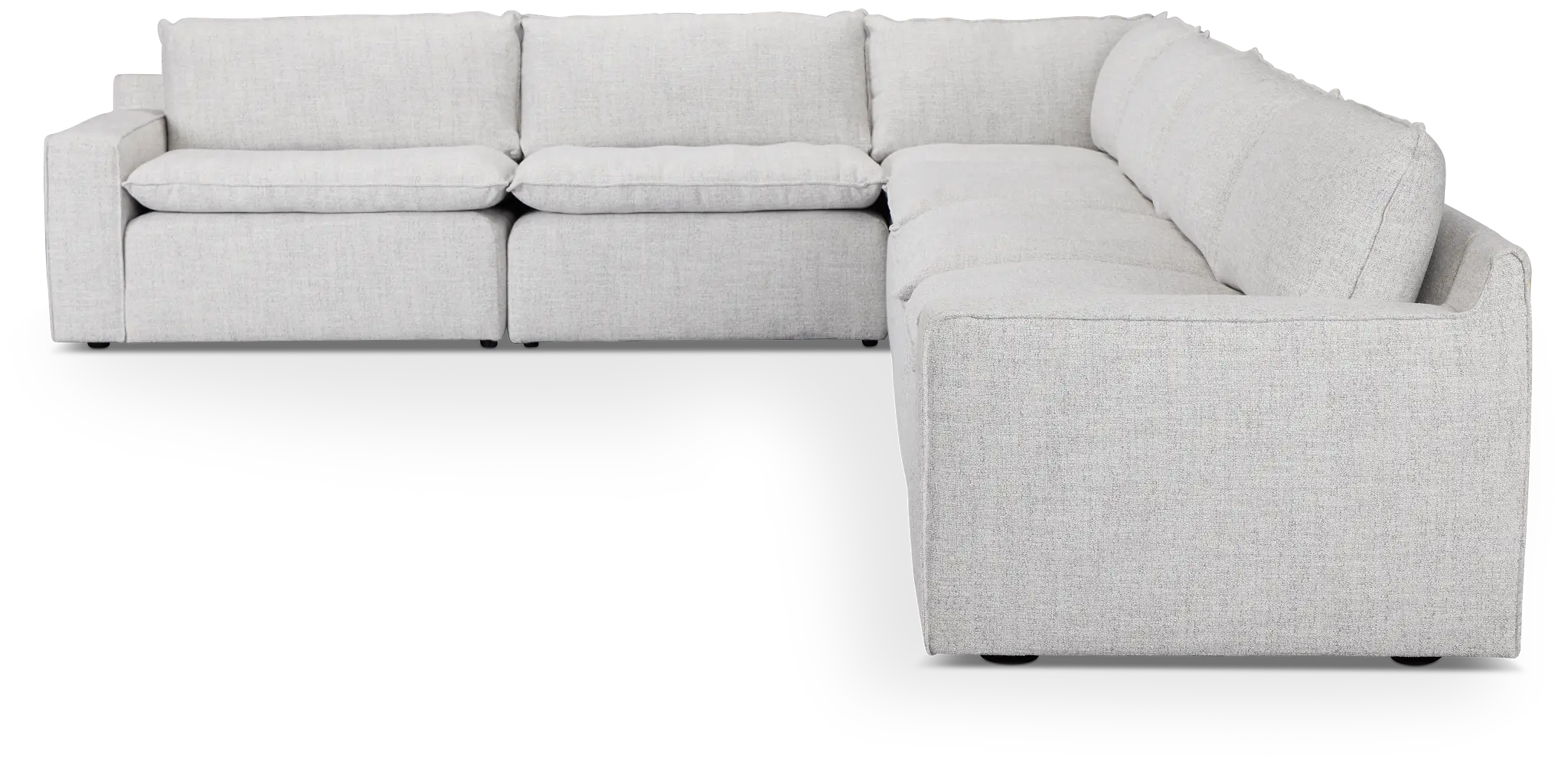Aurora Light Gray Micro Medium Two-arm Sectional Aurora Light Gray Micro Medium Two-arm Sectional