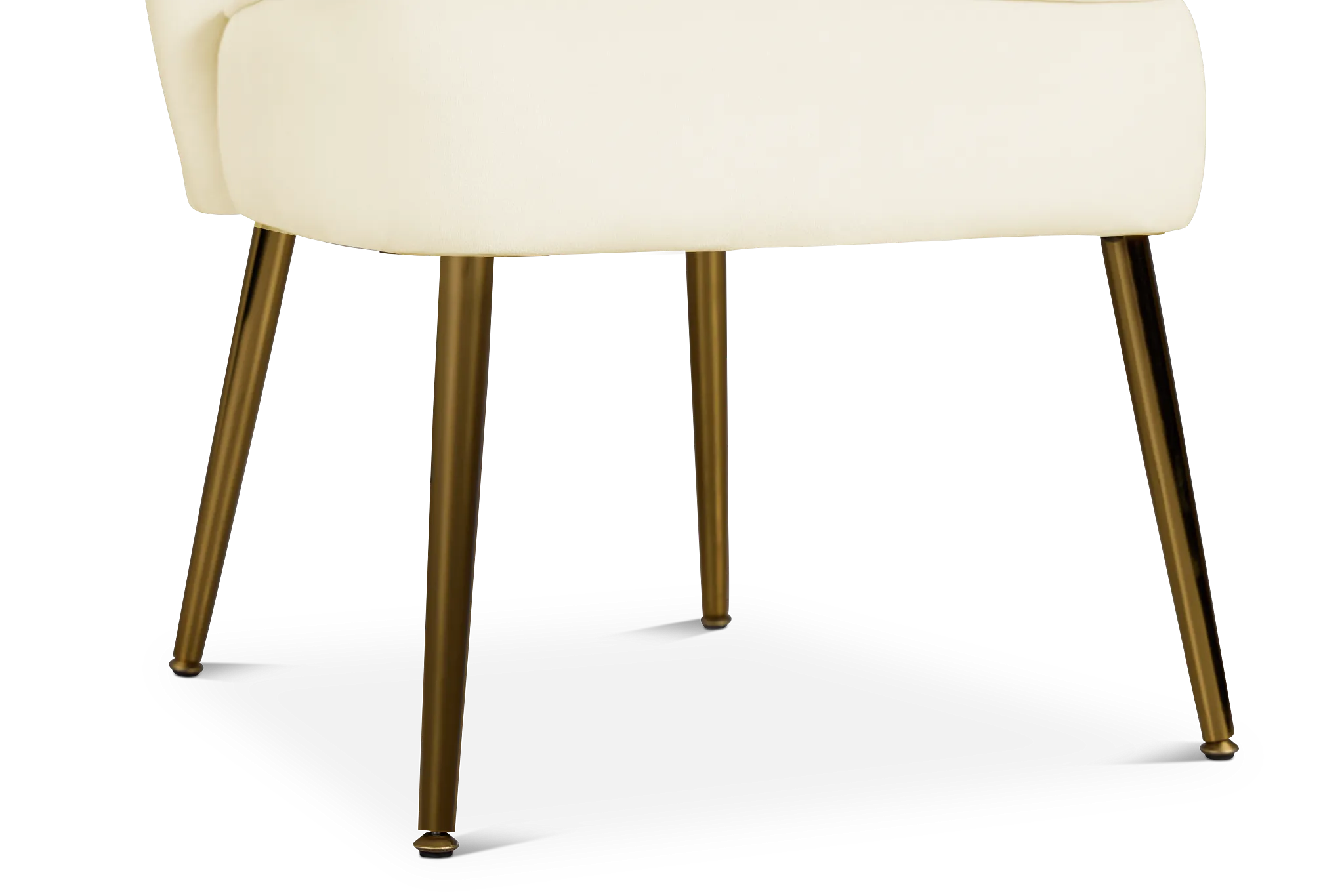 Tami White Velvet Accent Chair