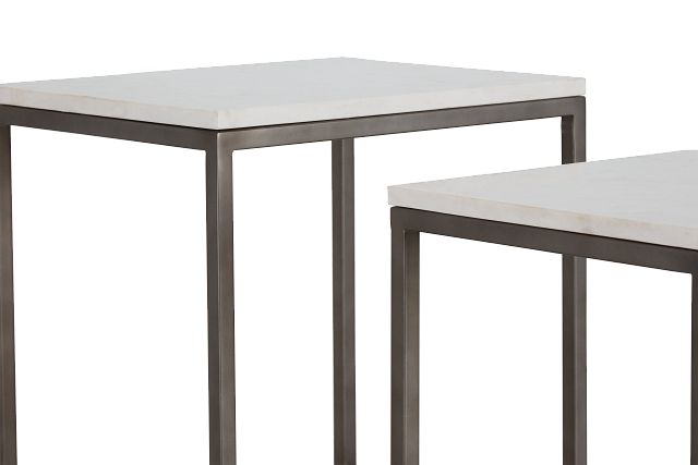Caleb Marble Set Of 2 Nesting Tables