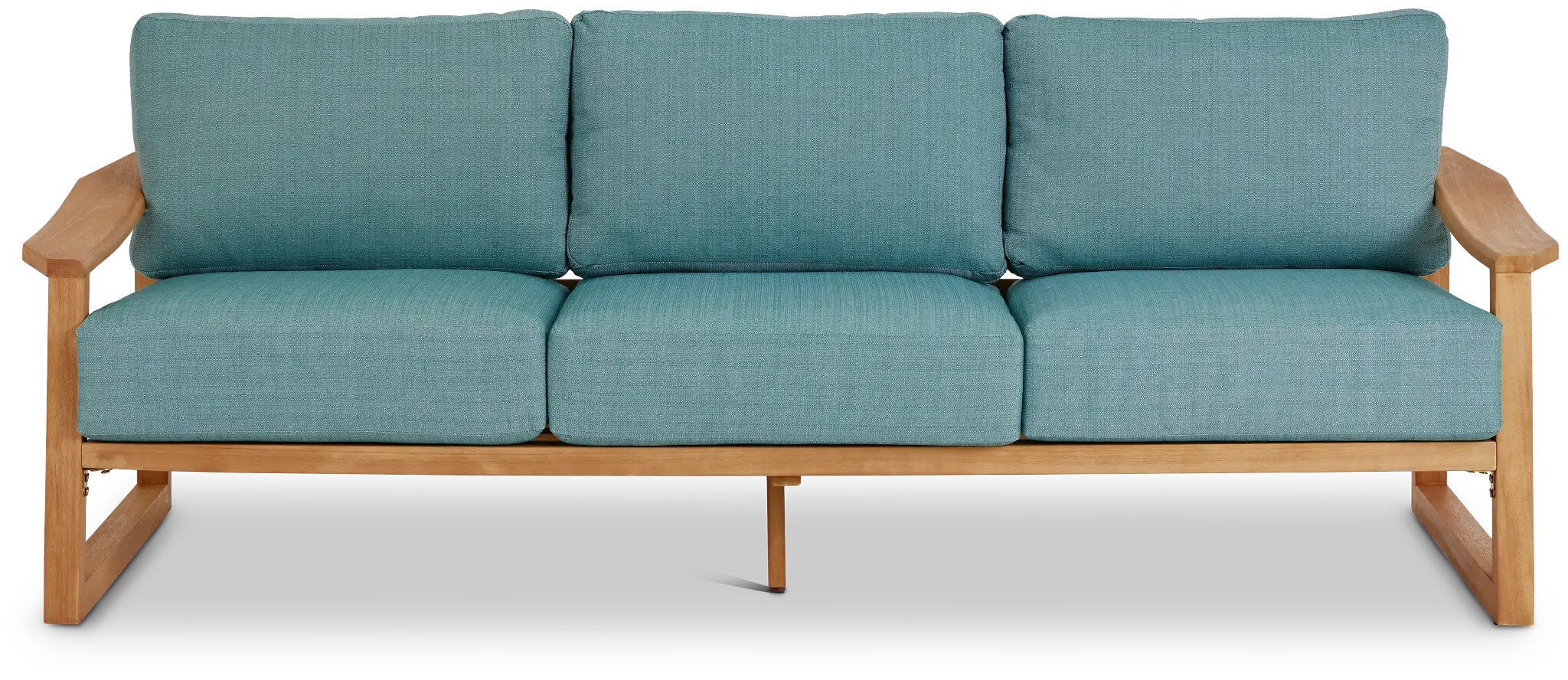 Tobago Light Tone Sofa With Teal Cushions Tobago Light Tone Sofa With Teal Cushions