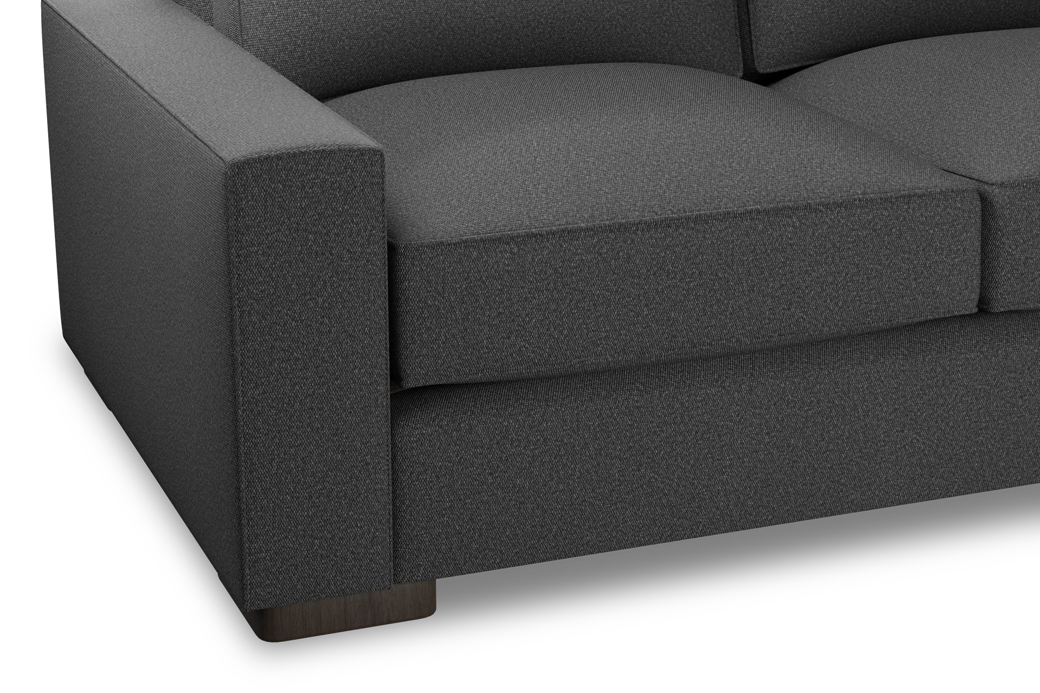 Edgewater Delray Dark Gray Medium Two-arm Sectional