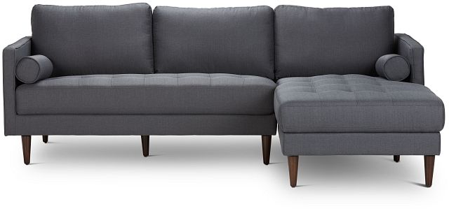 Rue Gray Fabric Right Chaise Sectional