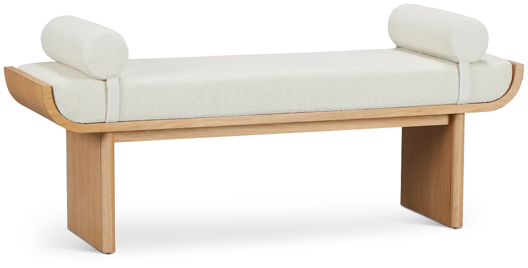 Malibu Light Tone Upholstered Bench