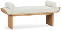Malibu Light Tone Upholstered Bench