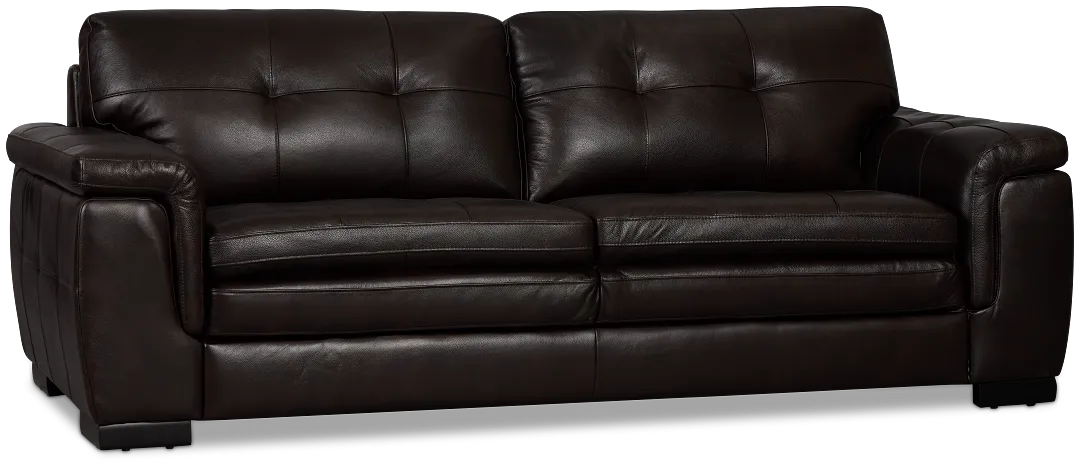 Braden Dark Brown Leather Sofa