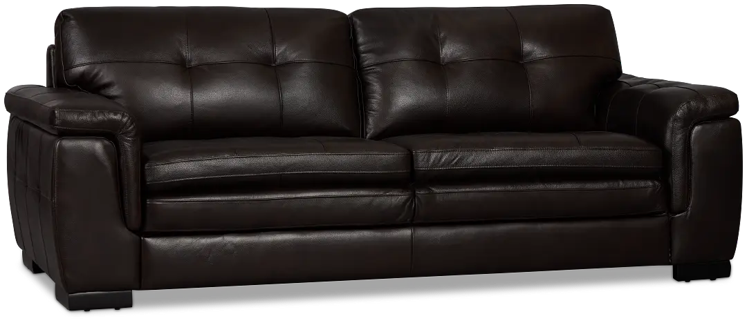 Braden Dark Brown Leather Sofa Braden Dark Brown Leather Sofa