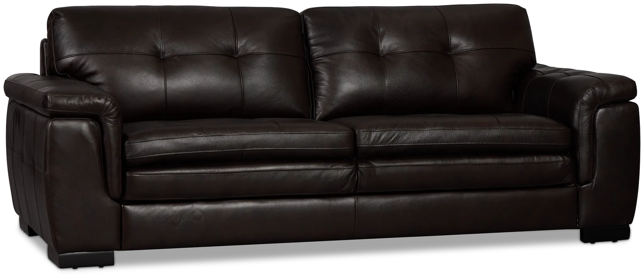 Braden Dark Brown Leather Sofa