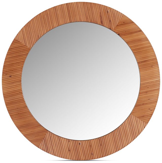 Bowie Wood Round Mirror