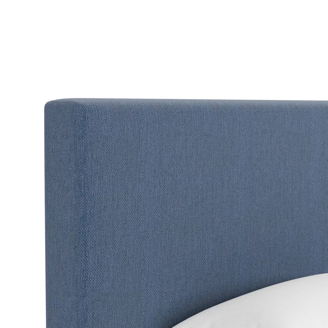 Grayton Revenue Dark Blue 54" Upholstered Platform Bed Grayton Revenue Dark Blue 54" Upholstered Platform Bed