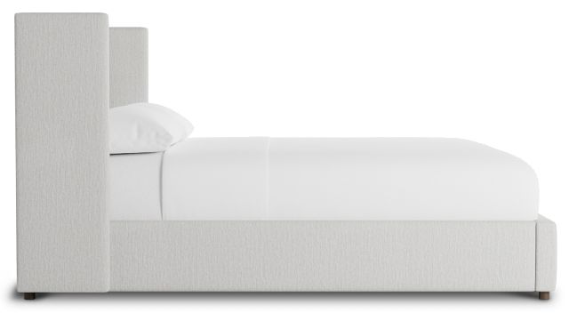 Captiva Delray Pewter 48" Upholstered Shelter Bed