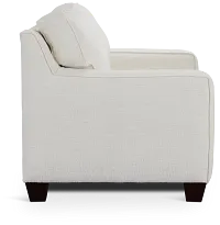 Andie White Fabric Loveseat