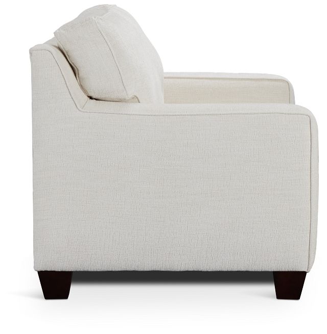 Andie White Fabric Loveseat