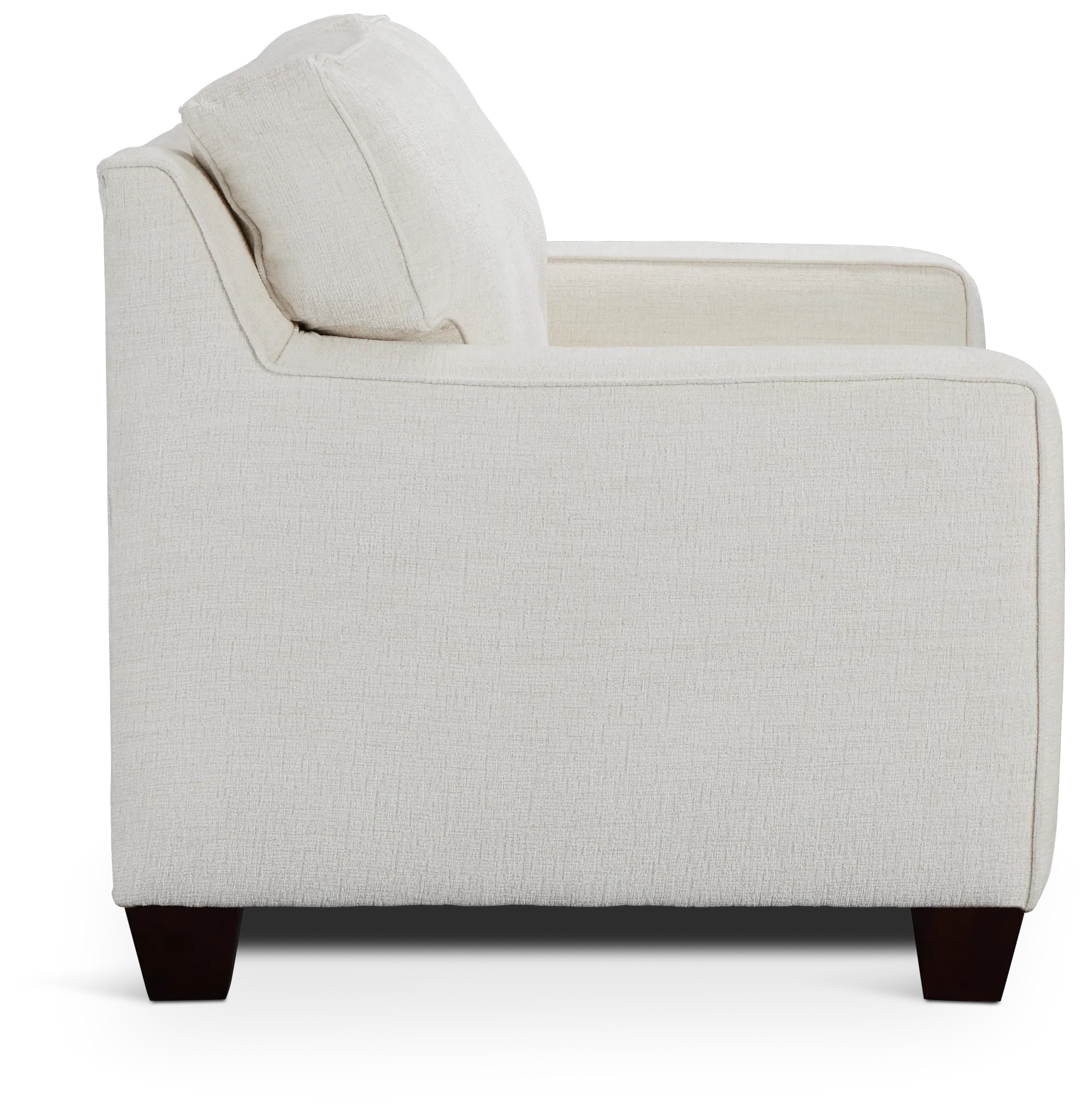 Andie White Fabric Loveseat