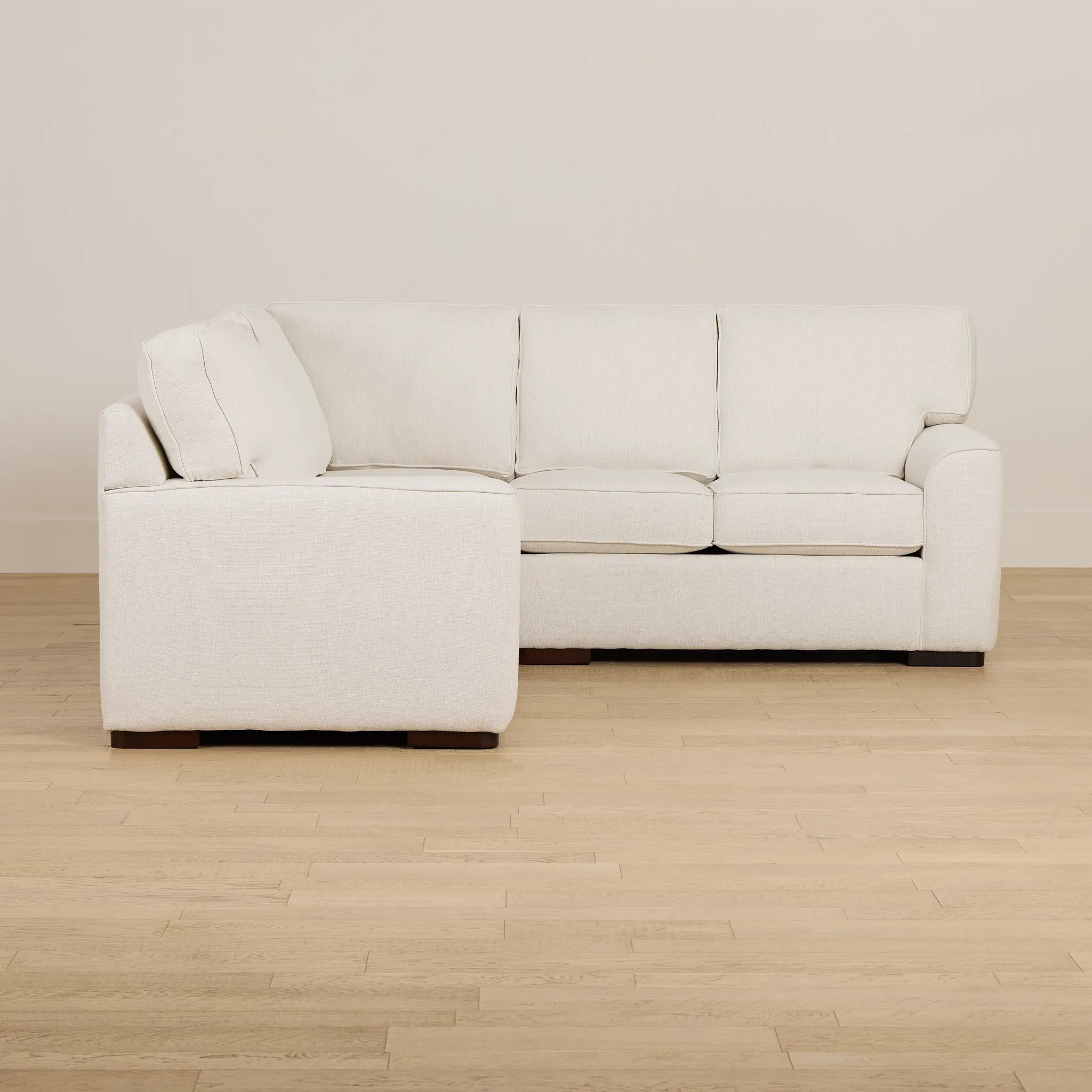 Sinclair Light Beige Fabric Small Two-arm Sectional