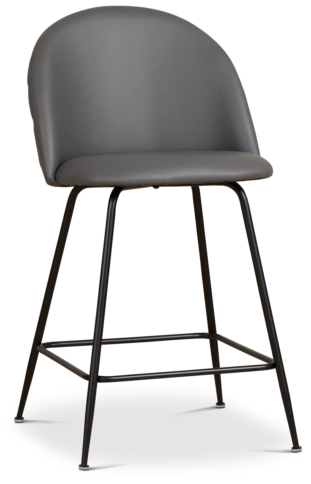 Capri Dark Gray Upholstered 24" Barstools W/black Legs Capri Dark Gray Upholstered 24" Barstools W/black Legs
