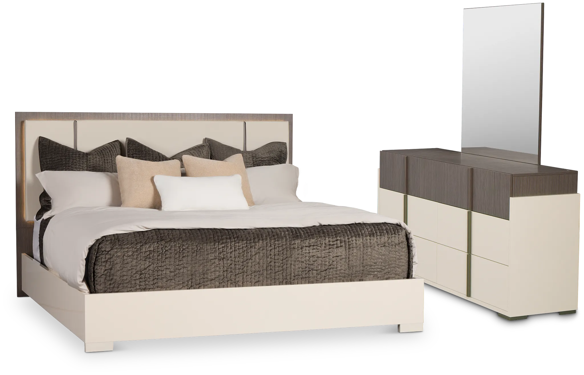 Sienna Two-tone Platform Bedroom