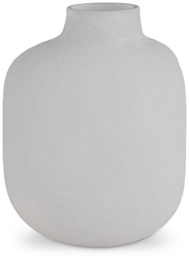 Mandy White Glass Vase