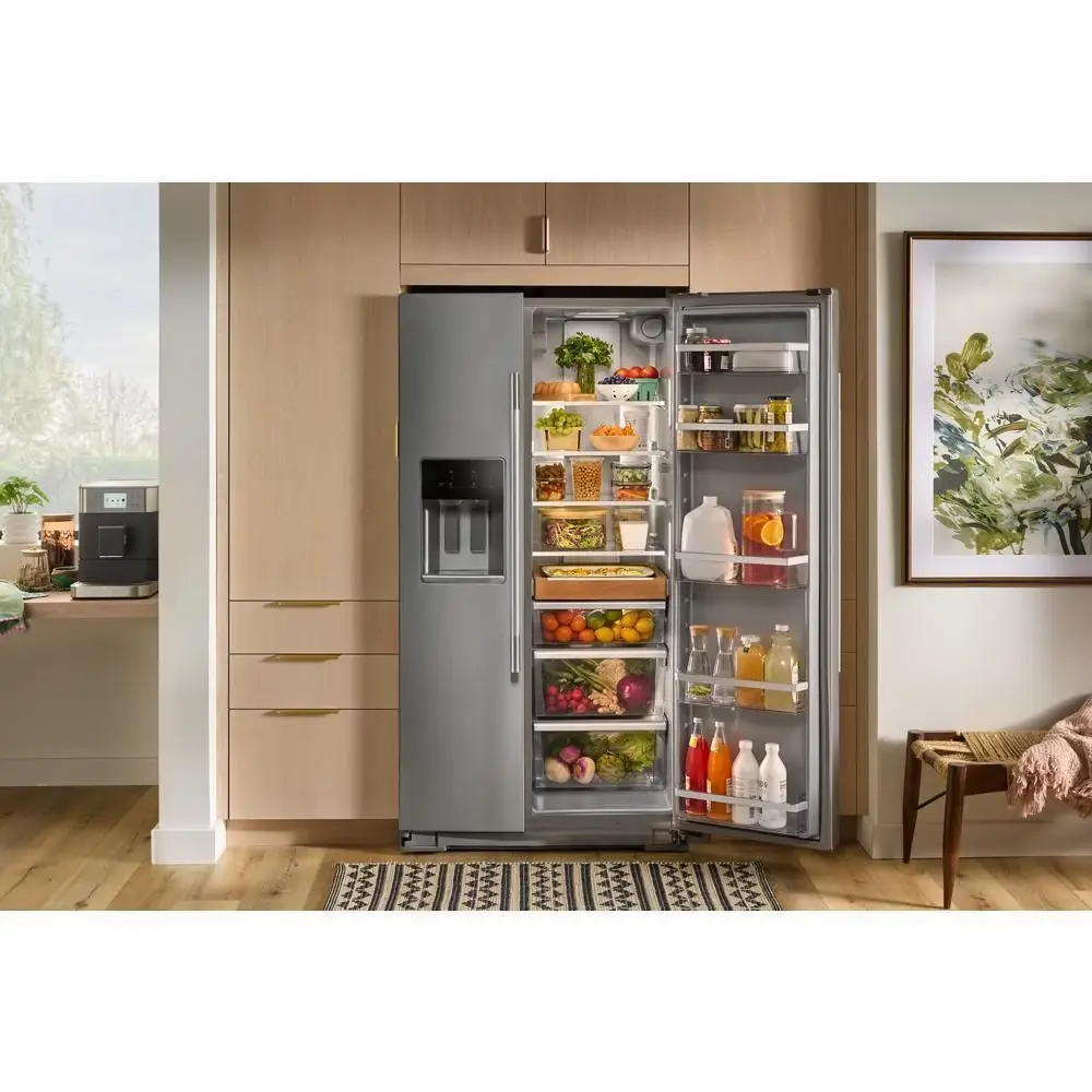 Kitchenaid 536 Series Stainless Steel Side By Side Refrigerator Kitchenaid 536 Series Stainless Steel Side By Side Refrigerator