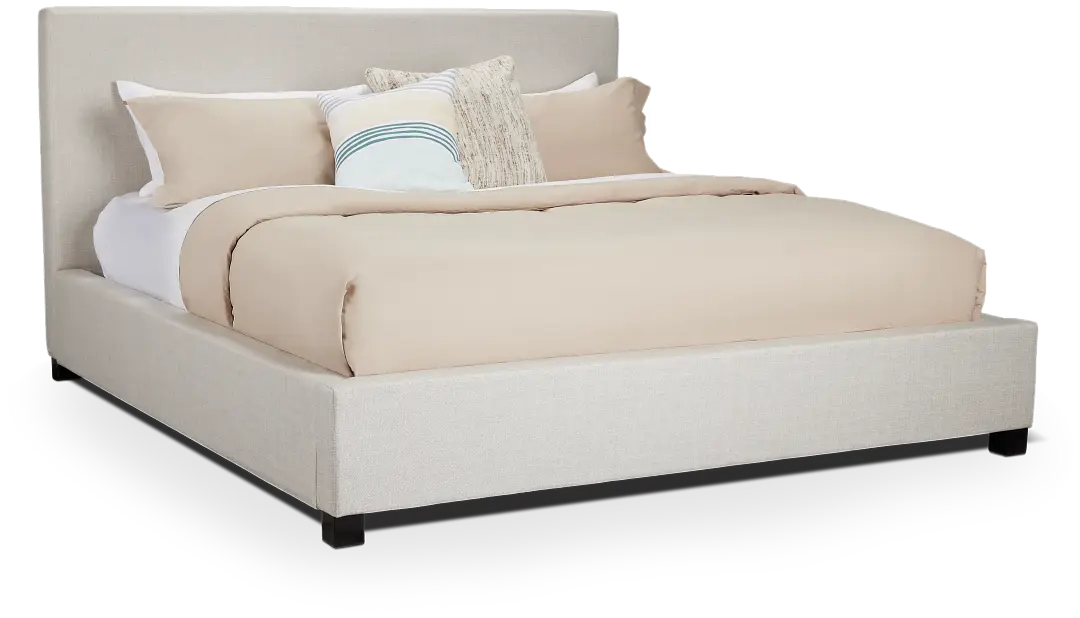 Monica Beige Uph Platform Bed Monica Beige Uph Platform Bed