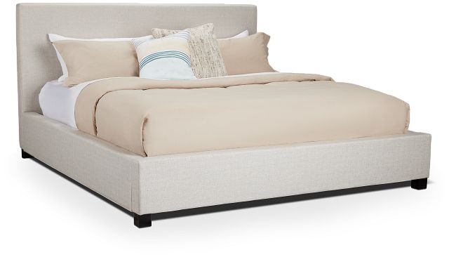 Monica Beige Uph Platform Bed