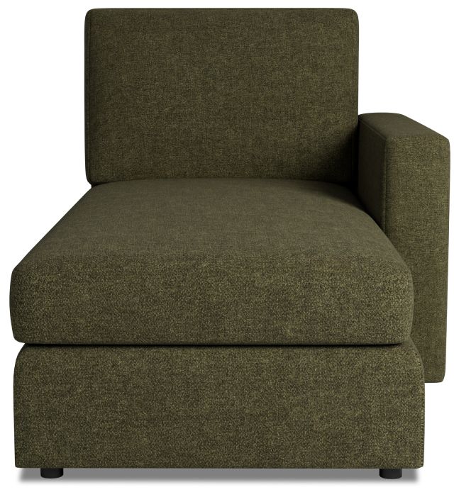 Citymod Green Fabric Right Chaise