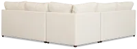 Tate Light Beige Fabric Small Two-arm Sectional