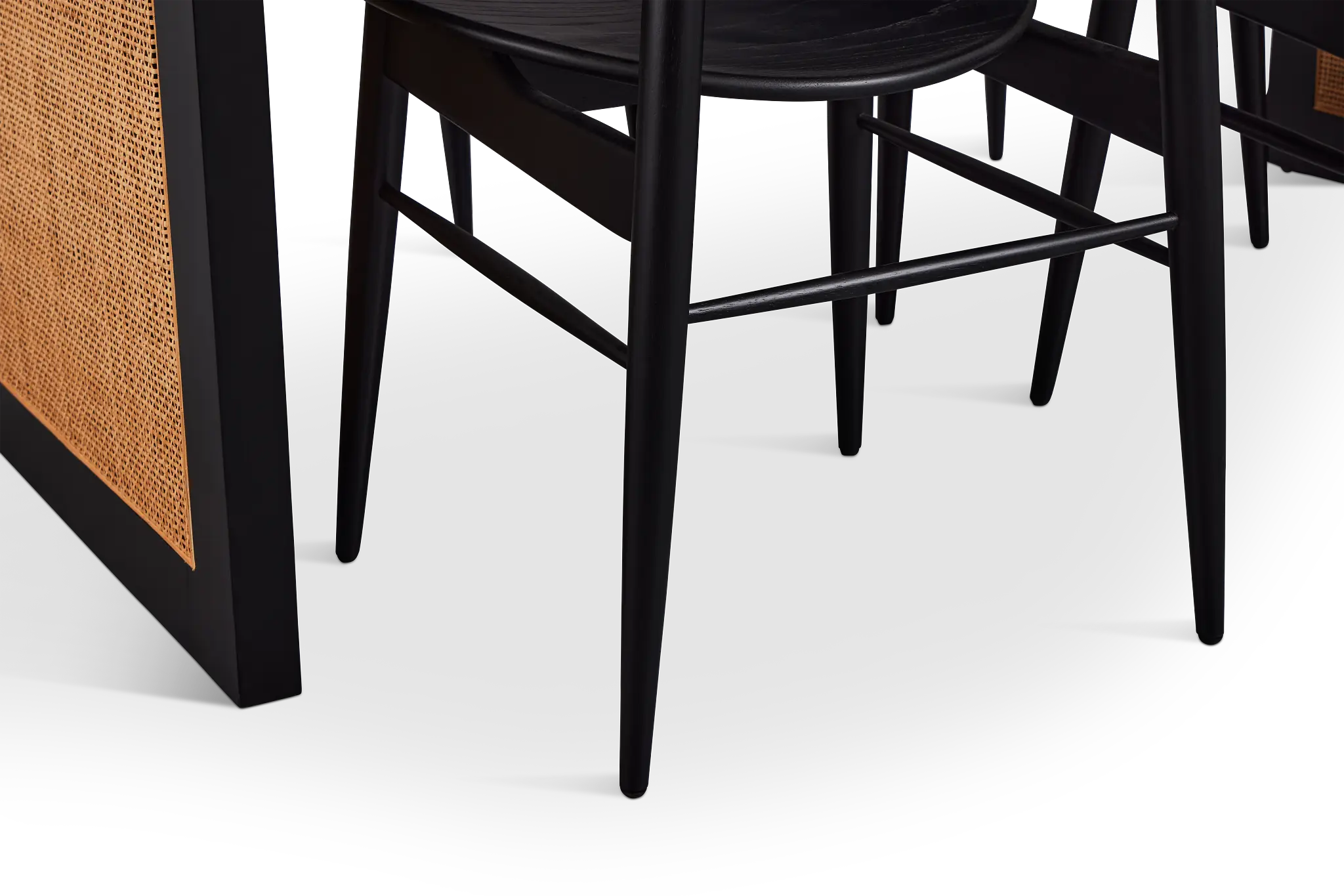 Brisbane Black Rectangular Table & 4 Wood Chairs Brisbane Black Rectangular Table & 4 Wood Chairs