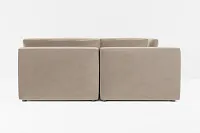 Destin Joya Beige Velvet 6-piece Pit Sectional