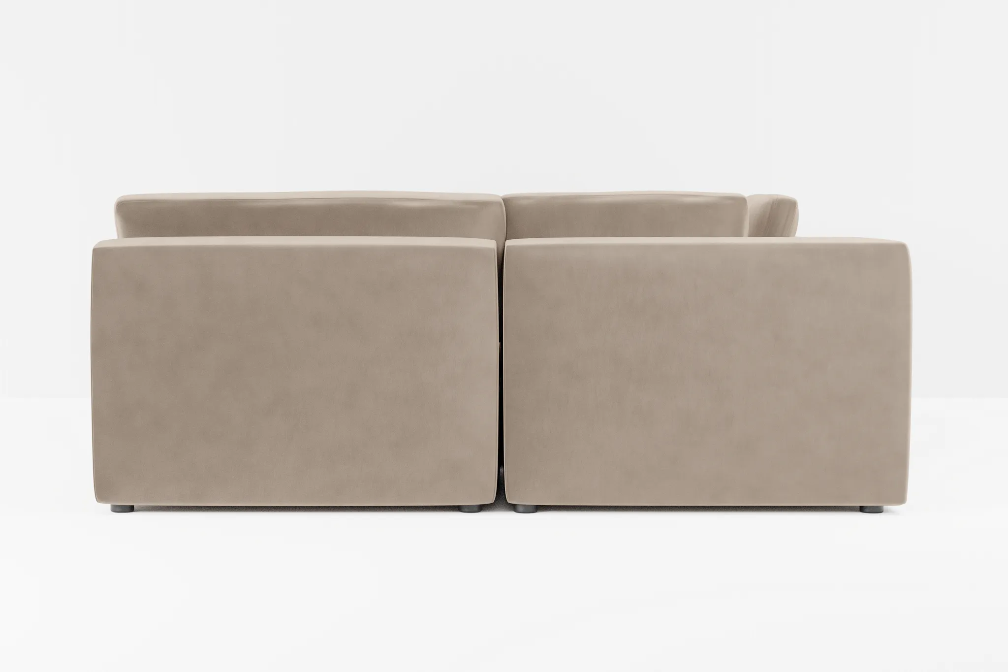 Destin Joya Beige Velvet 6-piece Pit Sectional