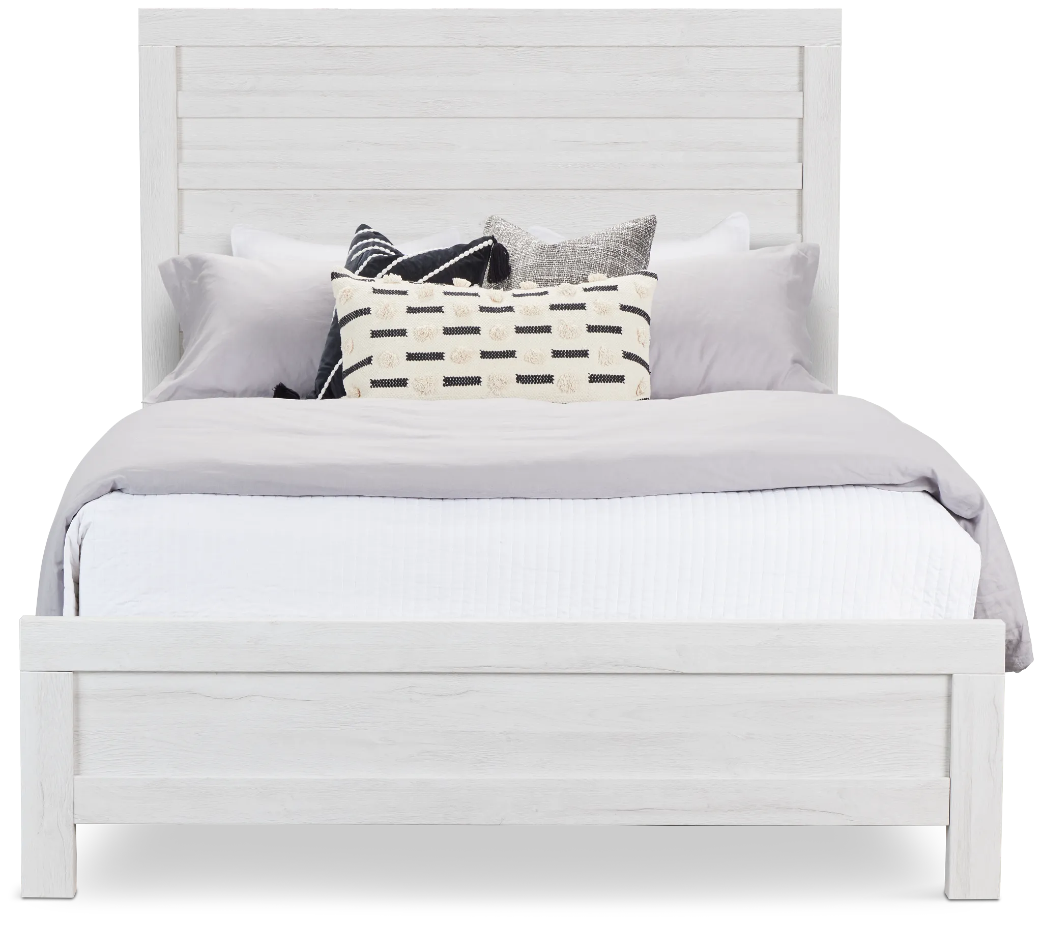 Everett White Panel Bed