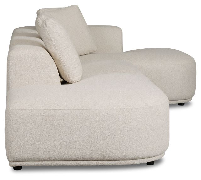 Catalina Beige Fabric Small Right Chaise Sectional