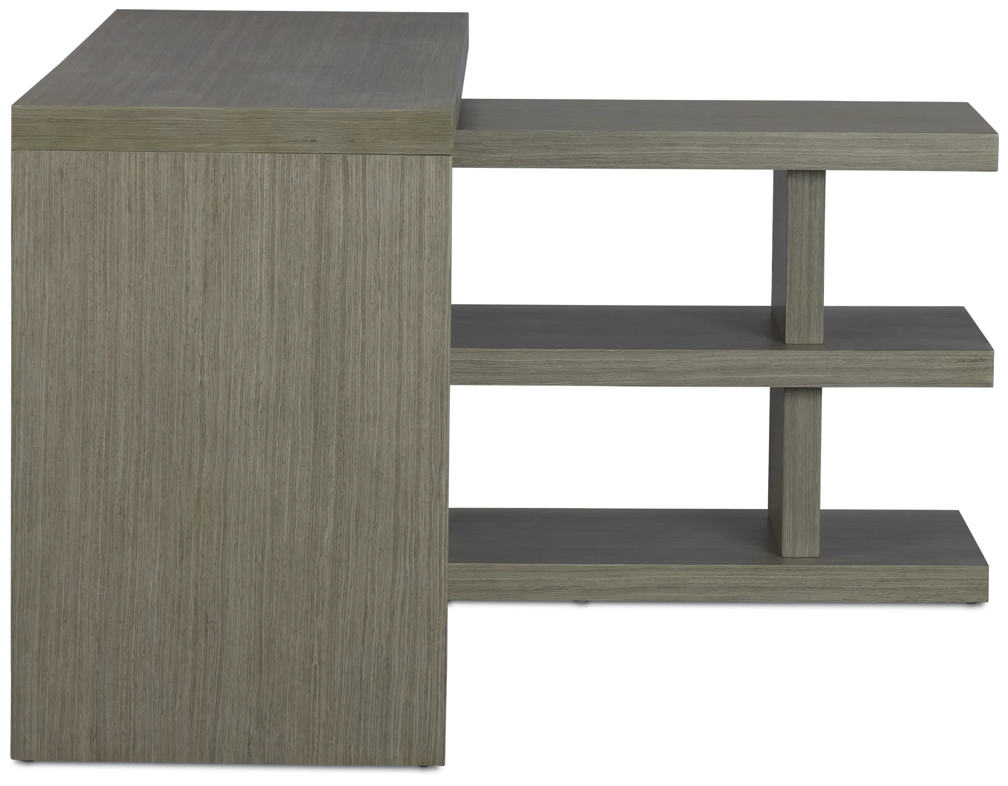 Olympia Gray Wood L Desk