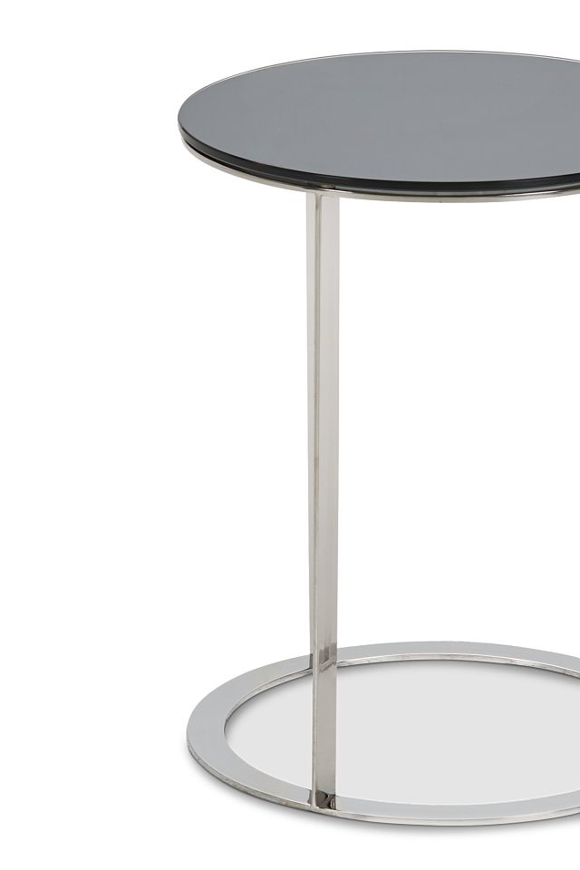 Dalston Black Metal Round End Table