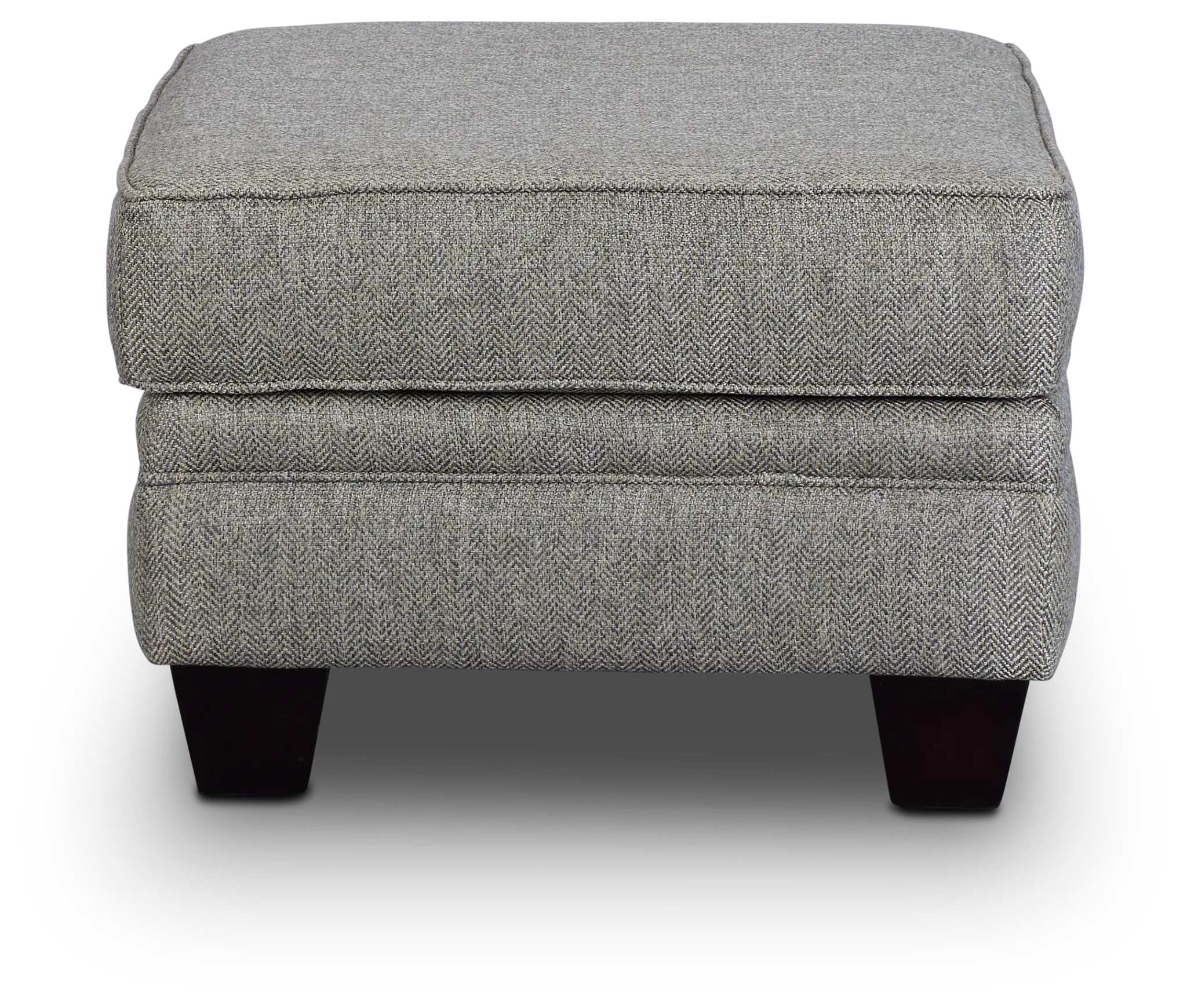 Avery Dark Gray Fabric Ottoman