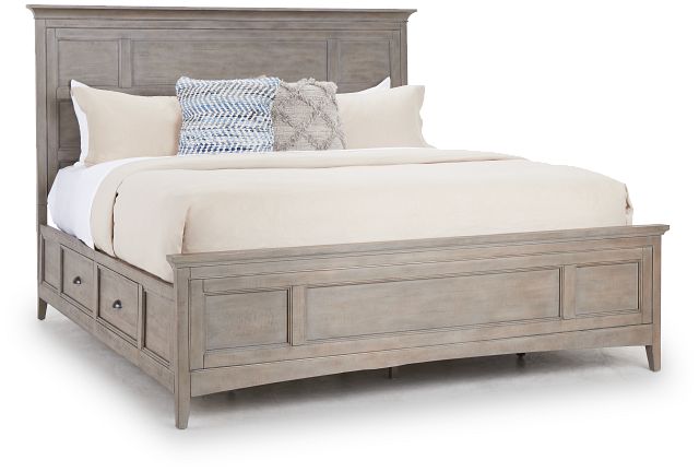 Heron Cove Light Tone Panel Storage Bed