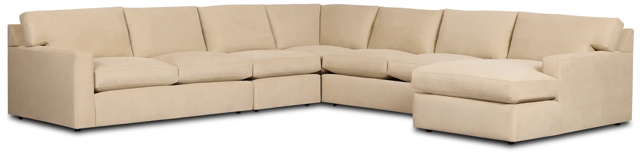 Hudson Beige Fabric Large Right Chaise Sectional Hudson Beige Fabric Large Right Chaise Sectional