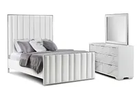 Ocean Drive White Metal Panel Bedroom