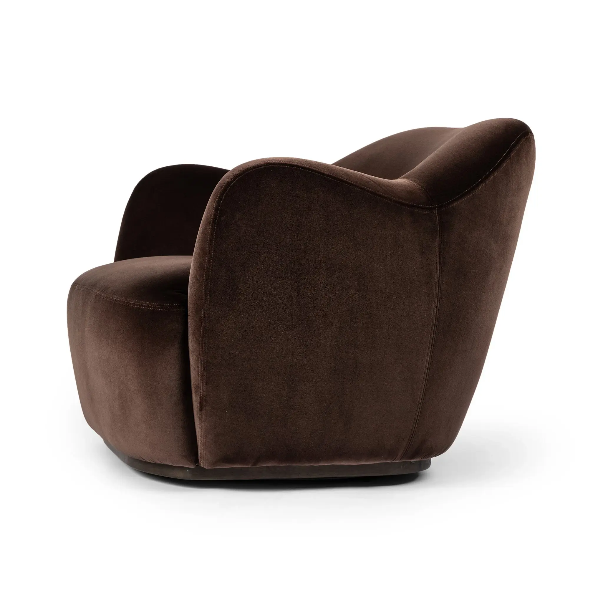 Four Hands Margota Brown Velvet Swivel Accent Chair Four Hands Margota Brown Velvet Swivel Accent Chair